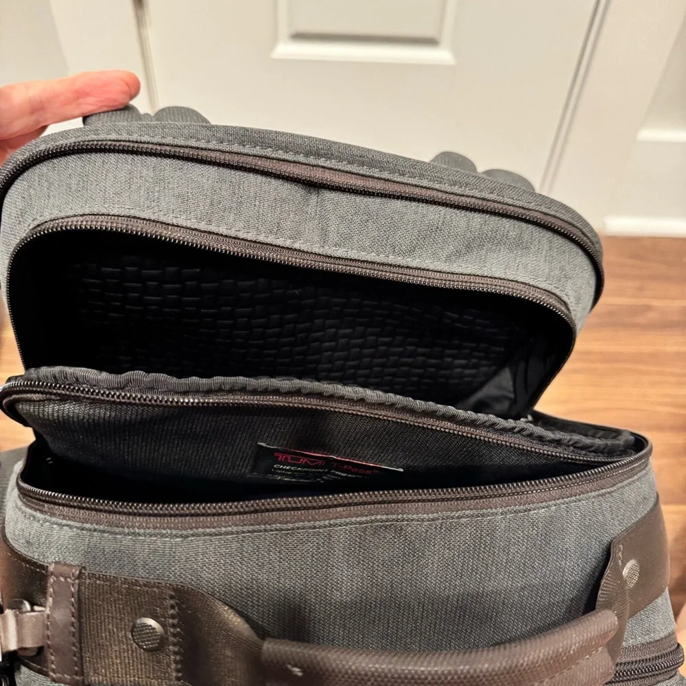 TUMI Gray and Brown Backpack - Picture 12 of 13